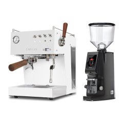 Ascaso Steel DUO PID PLUS, White&Wood + Eureka Atom W 65, black