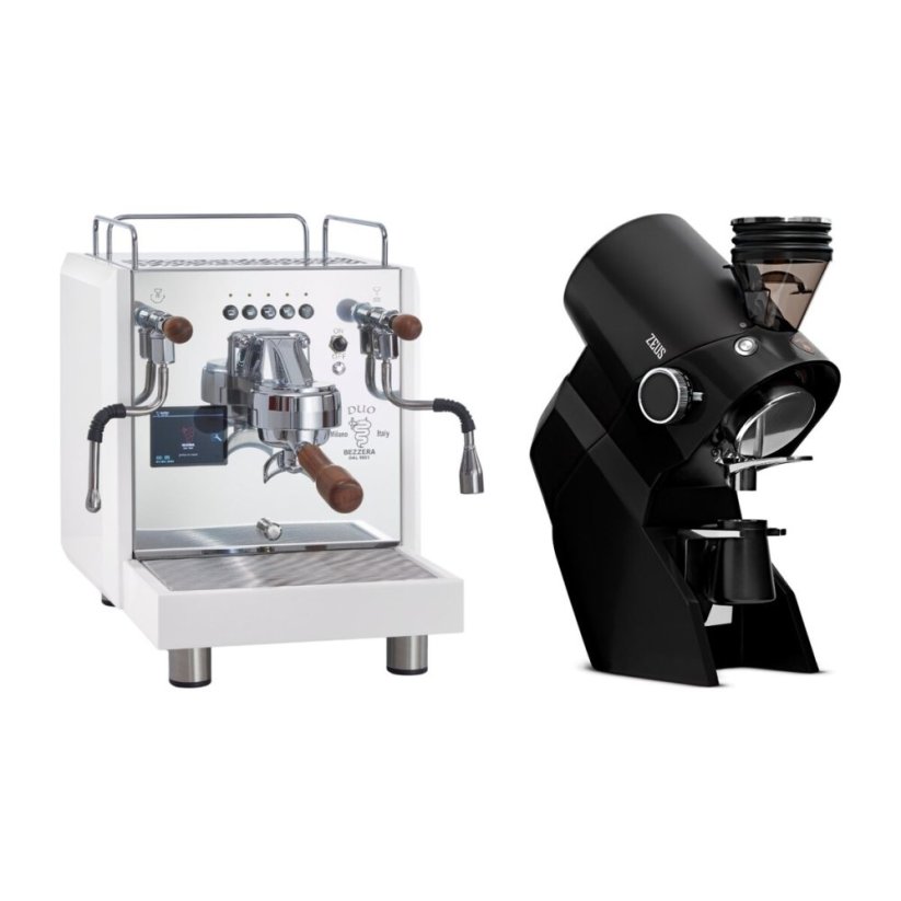 Bezzera DUO DE White + Eureka Zeus, black