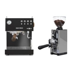 Ascaso Steel DUO PID Black + Eureka Mignon Libra 65 All Purpose, CR chrome