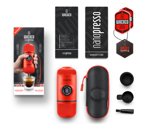 Wacaco Nanopresso - Lava Red + obal zdarma