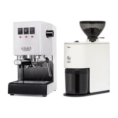 Gaggia Classic E24, bílá + Eureka Peppe, White