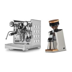 Rocket Espresso Appartamento TCA, white + Eureka Mignon Single Dose PRO, White & Oak