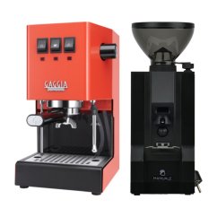 Gaggia Classic E24, oranžová + Eureka Mignon Manuale, BL black