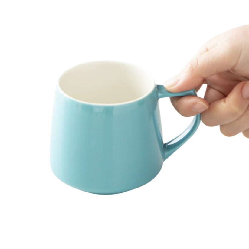 Origami Aroma porcelánový hrnček 320 ml tyrkysový