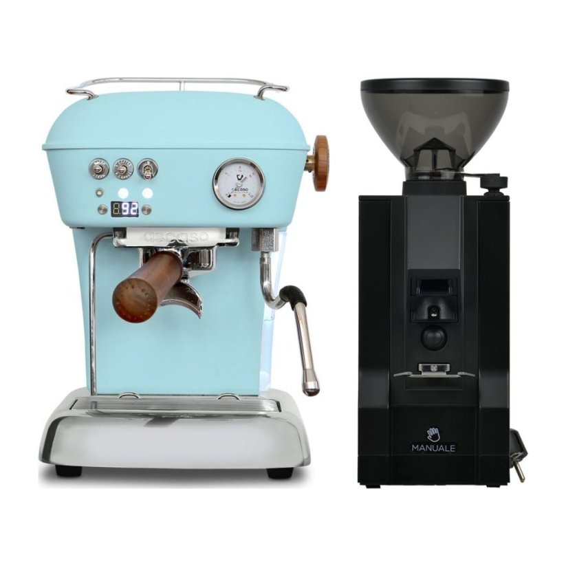 Ascaso DREAM PID Kid Blue + Eureka Mignon Manuale, BL black