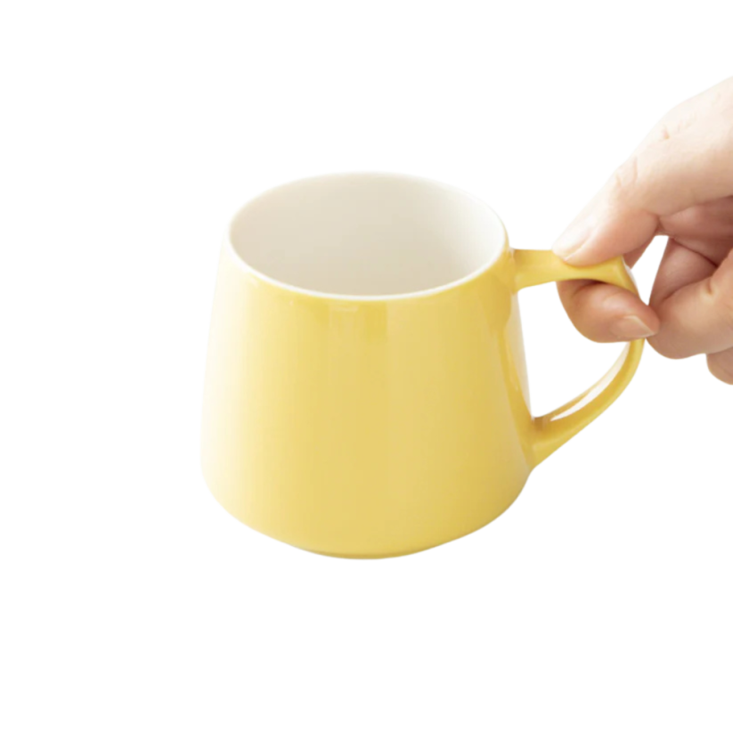 Origami Aroma porcelánový hrnek 320 ml žlutý