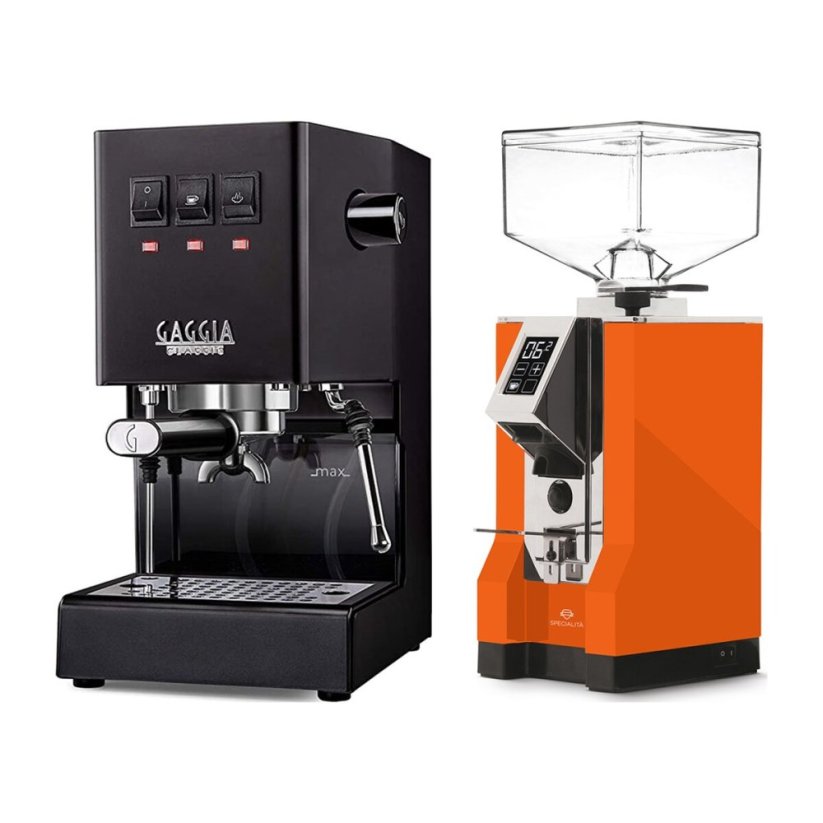 Gaggia Classic E24, černá + Eureka Mignon Specialita, CR Orange