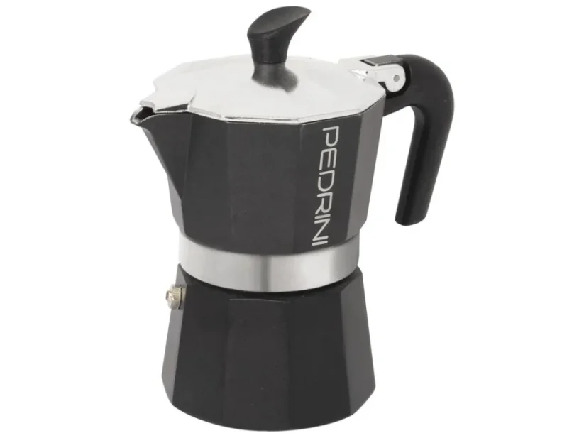 Moka kanvička Pedrini Aroma čierna - Velikost porce moka: 3 porce
