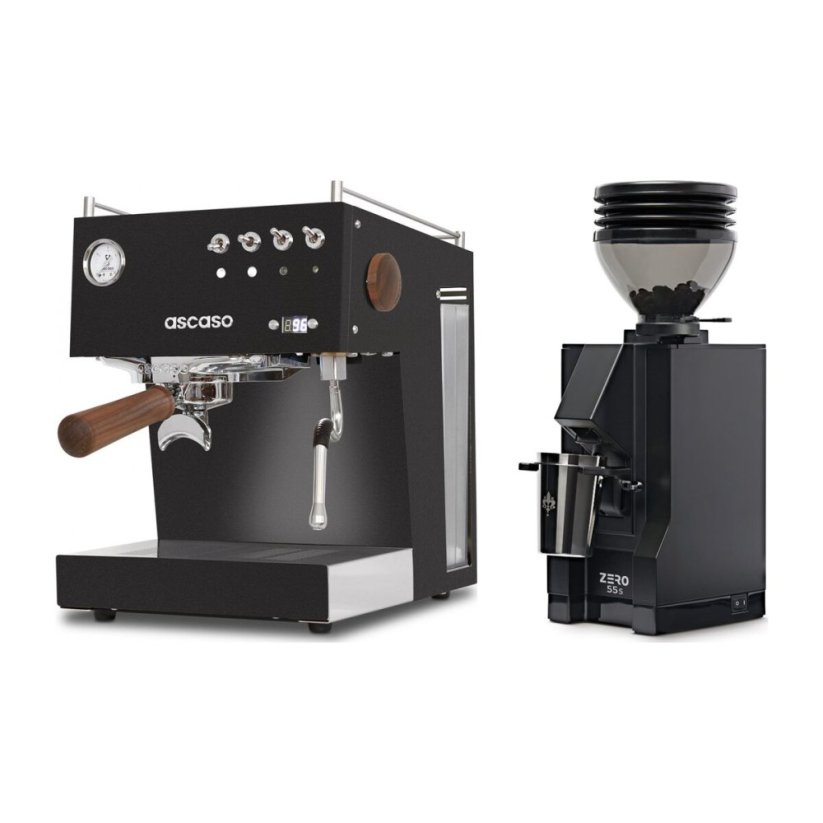Ascaso Steel Uno PID black + Eureka Mignon Zero 55s Black