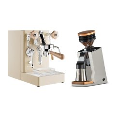 Lelit Mara PL62X V2, gold + Eureka Mignon Single Dose PRO, White & Oak