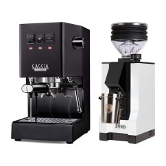 Gaggia Classic E24, černá + Eureka Mignon Zero, BL white