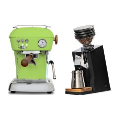 Ascaso DREAM PID Fresh Pistachio + Eureka Mignon Zero 65 Speedy ALL PURPOSE black