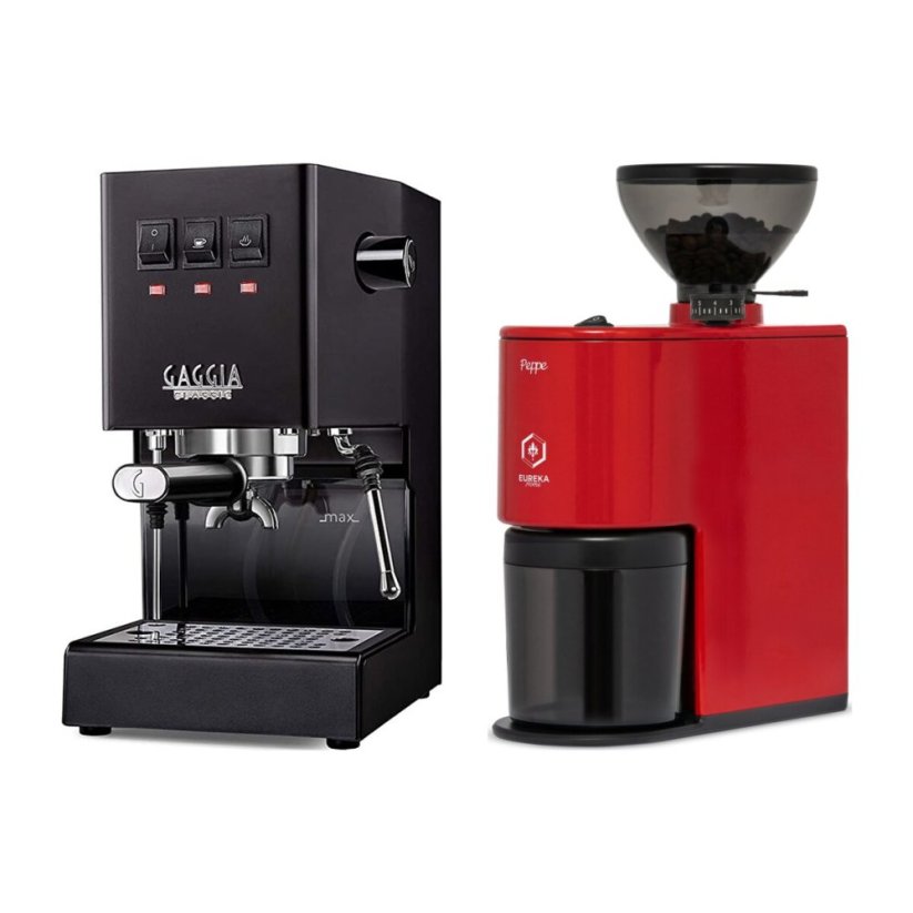 Gaggia Classic E24, černá + Eureka Peppe, Red