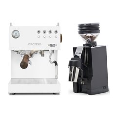 Ascaso Steel DUO PID White + Eureka Mignon Zero 65 All Purpose, CR black