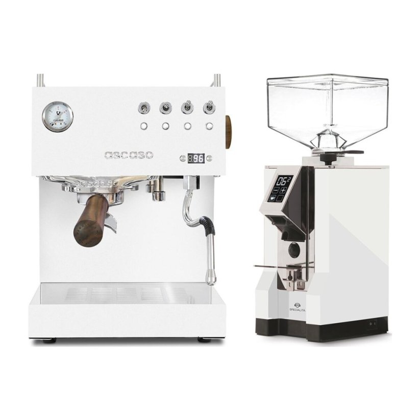 Ascaso Steel DUO PID White + Eureka Mignon Specialita, CR White