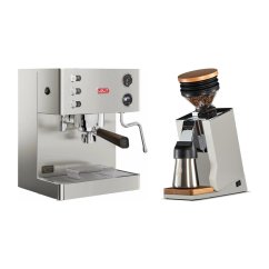 Lelit Elizabeth PL92T + Eureka Mignon Single Dose PRO, White & Oak