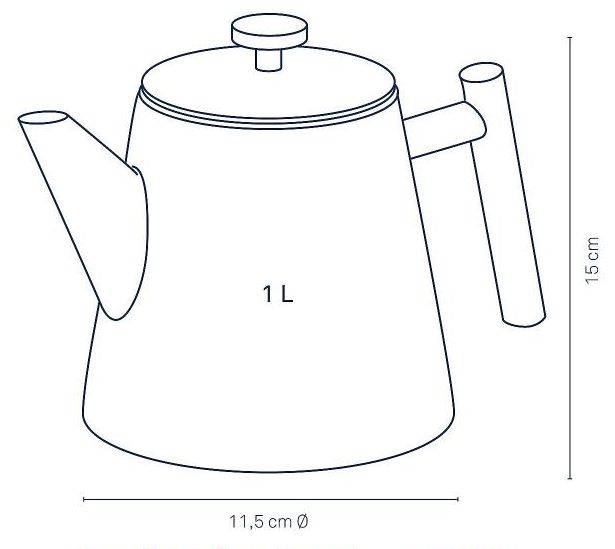 KELA Konvička Modena nerez 18/10 černá 1,0 l
