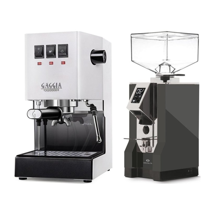Gaggia Classic E24, bílá + Eureka Mignon Specialita, CR Anthracite