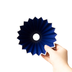Origami keramický dripper M tmavě modrý