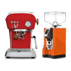 Ascaso DREAM PID Love Red + Eureka Mignon Specialita, CR Orange