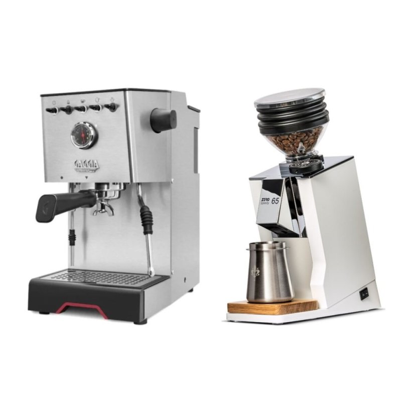 Gaggia Classic GT + Eureka Mignon Zero 65 Speedy ALL PURPOSE white