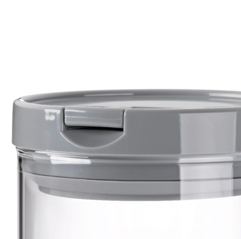 KELA Dóza ARIK skleněná šedá 0,6 l