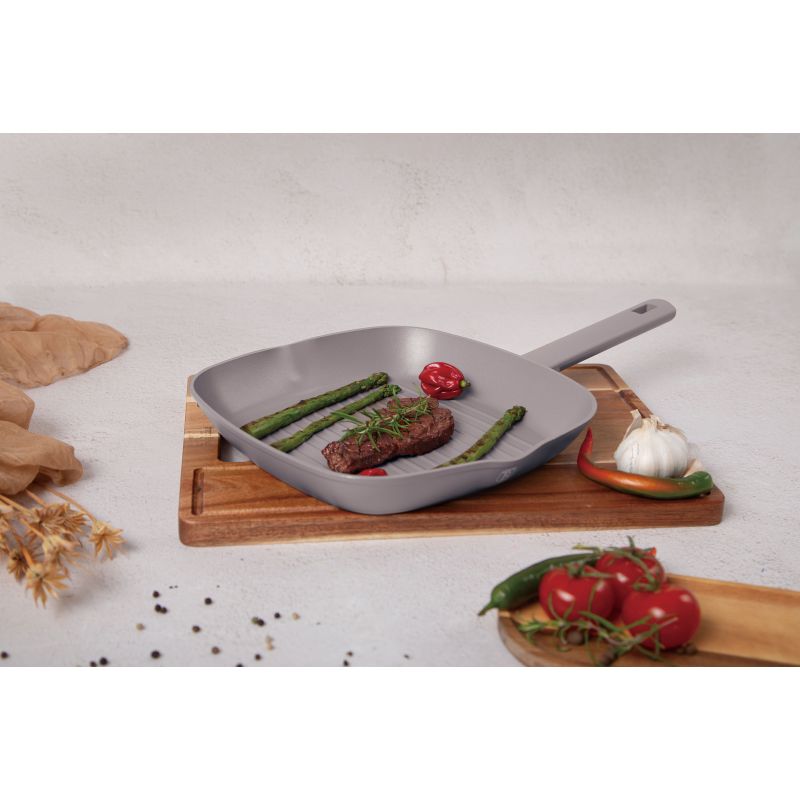 BERLINGERHAUS Pánev grilovací s titanovým povrchem 28 cm Taupe Collection