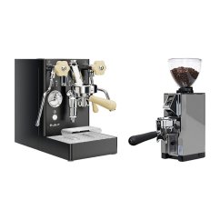 Lelit Mara PL62X V2, black + Eureka Mignon Libra 65 All Purpose, CR chrome