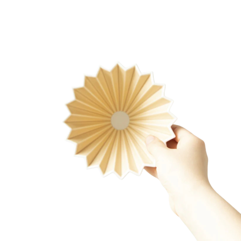 Origami keramický dripper S matně béžový