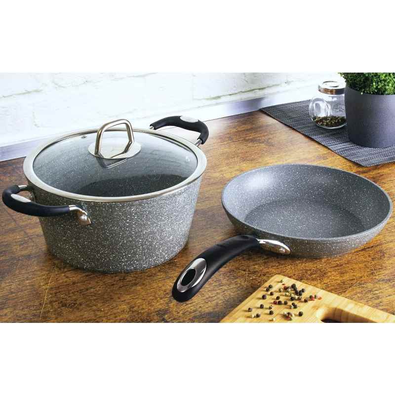 BERLINGERHAUS Pánev na palačinky s mramorovým povrchem 25 cm Gray Stone Touch Line