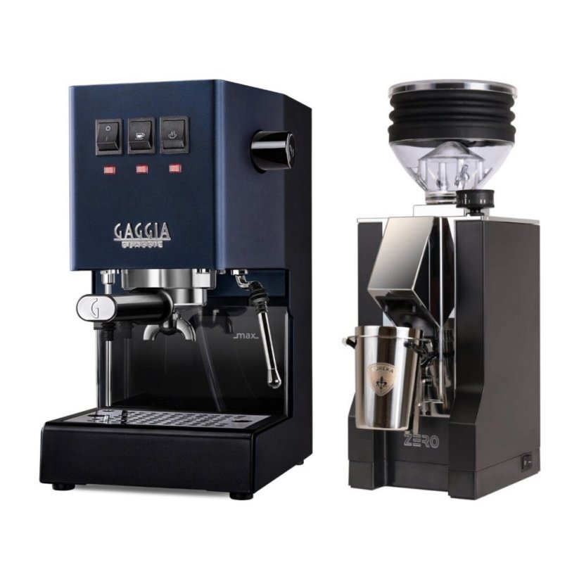 Gaggia Classic E24, modrá + Eureka Mignon Zero, CR black