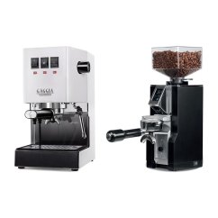 Gaggia Classic E24, biela + Eureka Mignon Libra, CR black