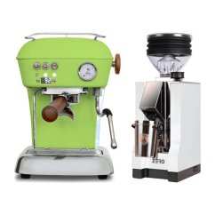 Ascaso DREAM PID Fresh Pistachio + Eureka Mignon Zero, CR white