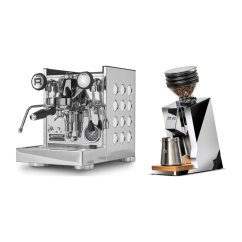 Rocket Espresso Appartamento TCA, white + Eureka Mignon Zero 65 Speedy ALL PURPOSE chrome