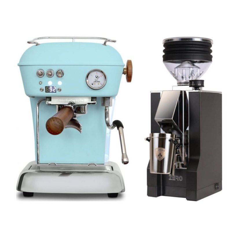 Ascaso DREAM PID Kid Blue + Eureka Mignon Zero, CR black