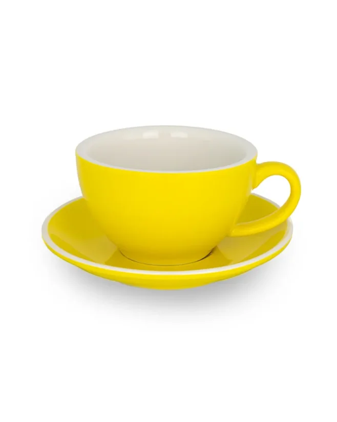 Epic šálek+podšálek 180 ml žlutý 6 ks