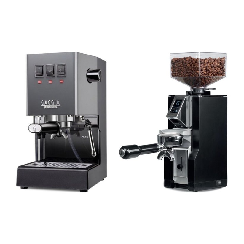 Gaggia Classic E24, šedá + Eureka Mignon Libra, CR black
