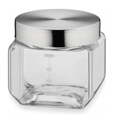 KELA Dóza skladovací sklo / nerez ISA 0,75 l