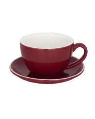 Epic šálek+podšálek 230 ml červený 6 ks