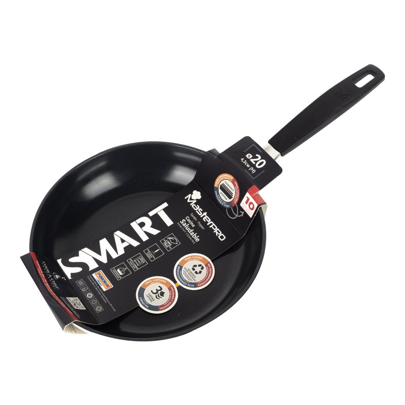 MASTERPRO Pánev s nepřilnavým povrchem SMART 20 cm stříbrná