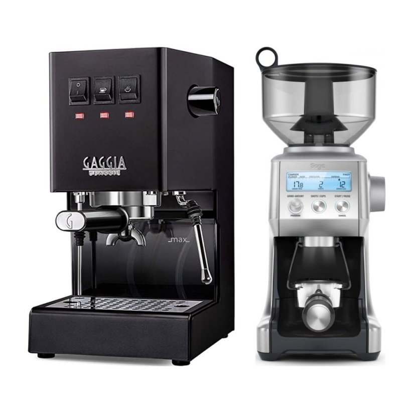 Gaggia Classic E24, černá + Mlýnek Sage BCG820BSS Silver