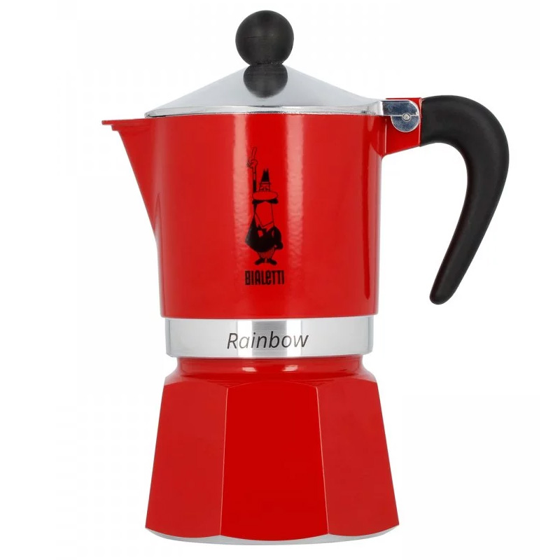 Bialetti Rainbow na 6 šálků, červená