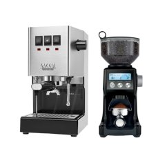 Gaggia Classic E24, stříbrná + Mlýnek Sage BCG820BTR Black