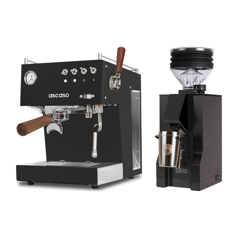 Ascaso Steel DUO PID PLUS, Black&Wood + Eureka Mignon Zero, BL Black