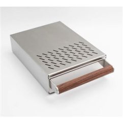 Odklepávač na kávu The Knock Drawer Co Grounds Control 1 Satin/Walnut Handle