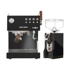 Ascaso Steel DUO PID PLUS, Black&Wood + Eureka Mignon Specialita, CR black