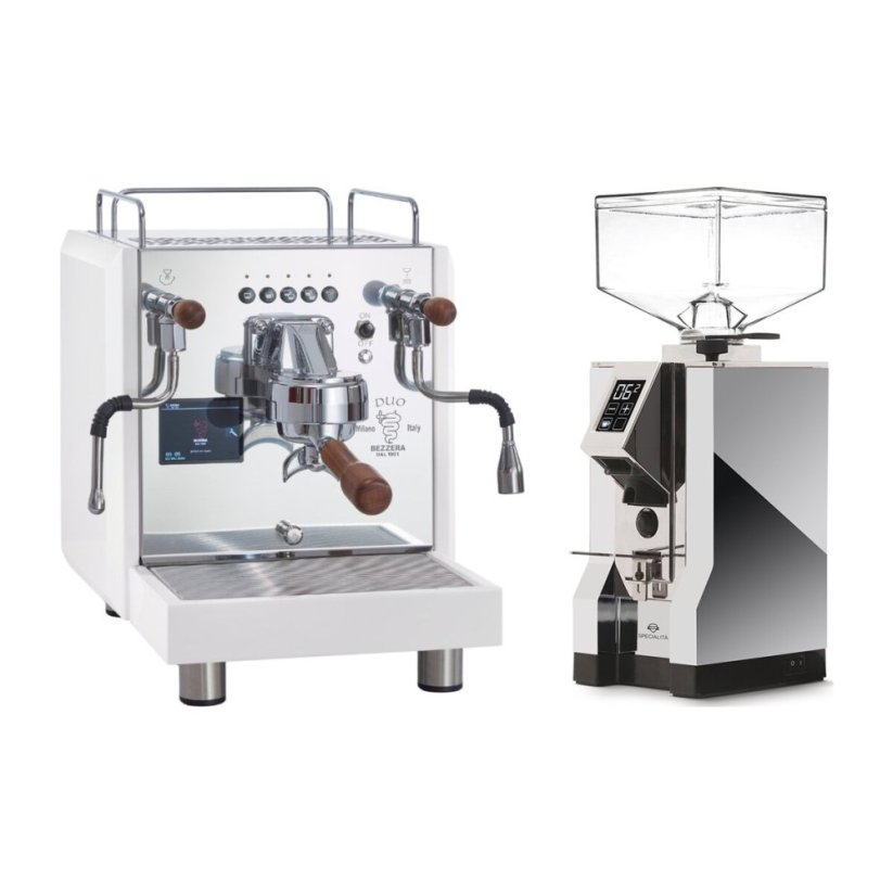 Bezzera DUO DE White + Eureka Mignon Specialita, CR Chrome