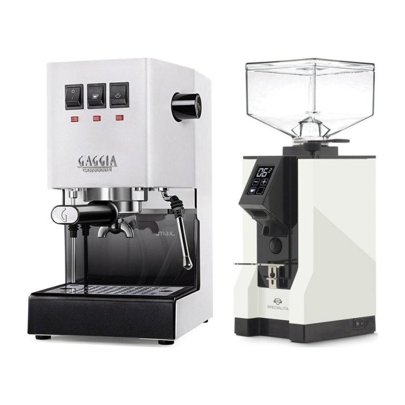 Gaggia Classic E24, bílá + Eureka Mignon Specialita, BL White