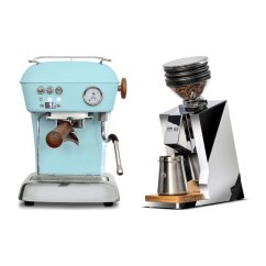Ascaso DREAM PID Kid Blue + Eureka Mignon Zero 65 Speedy ALL PURPOSE chrome