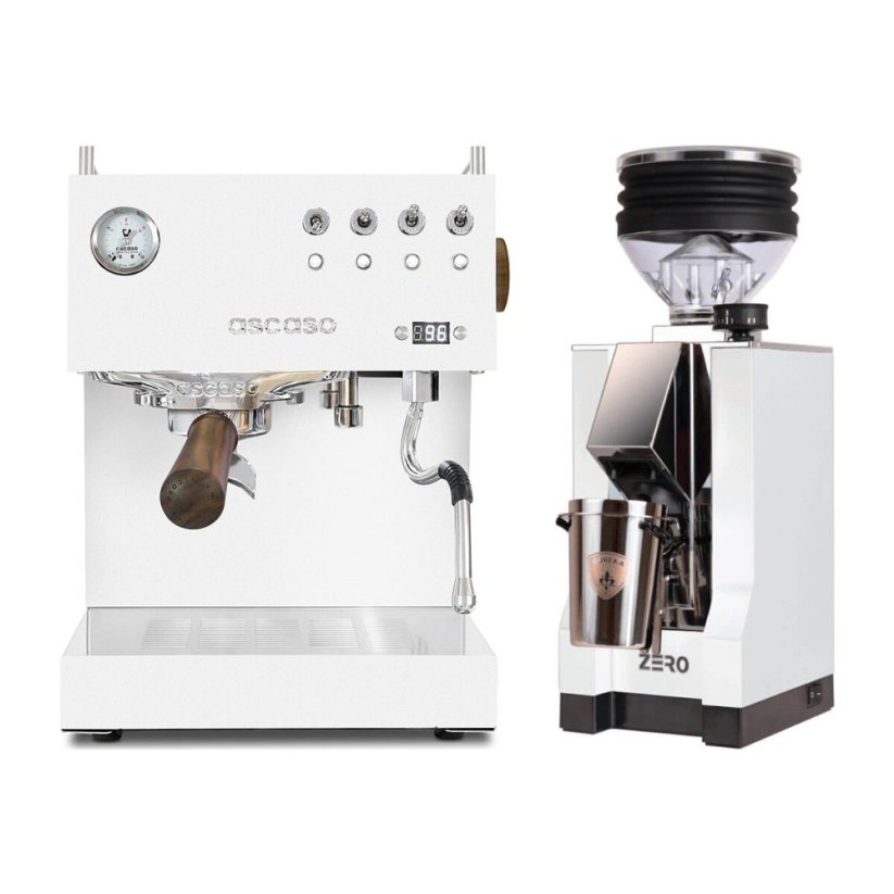 Ascaso Steel DUO PID White + Eureka Mignon Zero, CR white